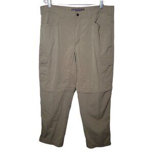 Gravel Gear stone brown Nylon convertible hiking pants mens size 38W x 30L